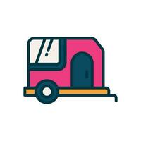 caravan icon. vector filled color icon for your website, mobile, presentation, and logo design.