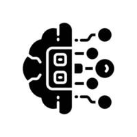 artificial intelligent icon. vector glyph icon for your website, mobile, presentation, and logo design.