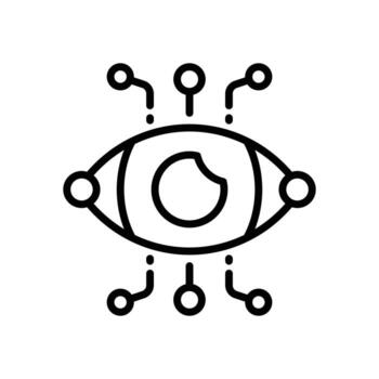 bionic eye icon. vector line icon for your website, mobile, presentation, and logo design.