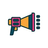 megaphone icon. vector filled color icon for your website, mobile, presentation, and logo design.