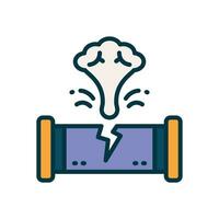 pollution icon. vector filled color icon for your website, mobile, presentation, and logo design.