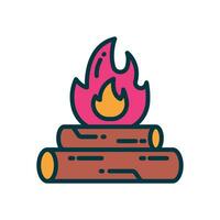 bonfire icon. vector filled color icon for your website, mobile, presentation, and logo design.