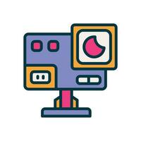 action camera icon. vector filled color icon for your website, mobile, presentation, and logo design.