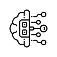 artificial intelligent icon. vector line icon for your website, mobile, presentation, and logo design.