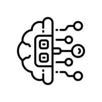 artificial intelligent icon. vector line icon for your website, mobile, presentation, and logo design.