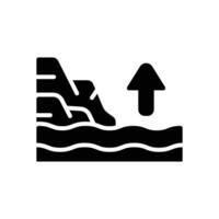 sea level icon. vector glyph icon for your website, mobile, presentation, and logo design.