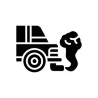 car pollution icon. vector glyph icon for your website, mobile, presentation, and logo design.