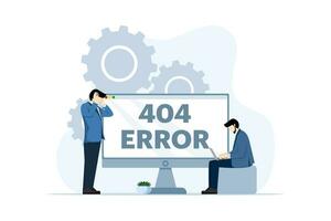 concepto de 404 error página o archivo no encontró. sitio web mantenimiento error, web página debajo construcción, para web página, bandera, presentación, social medios de comunicación, documento, tarjeta, póster, plano vector ilustración.