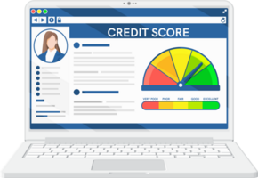 Credit Score Indicator and Bank Rating Gauge Report png