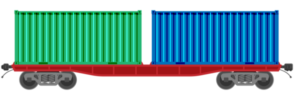 cargaison récipient Plate-forme wagon. png