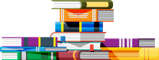 Pile of books, reading education png