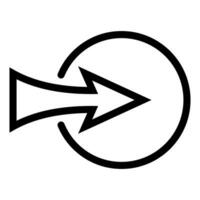 Icon authorization circle with arrow inward, log in login authorization vector