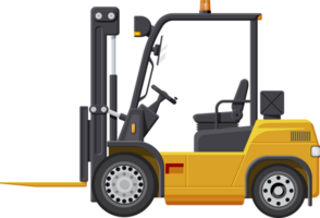 Yellow forklift truck png