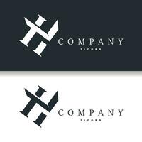 Minimalist HV Letter Logo, VH Logo Modern and Luxury Icon Vector Template Element