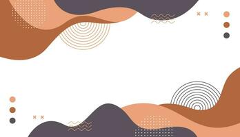 Abstract background minimalist, hand drawn with geometric and organic shapes in different shades of brown. simple trendy flat vector illustration, Free vector Free Vector