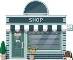 Small european style shop exterior. png