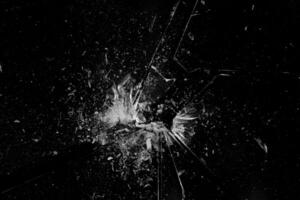 Broken glass with particle texture photo