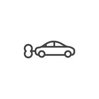 clockwork car icon. sign for mobile concept and web design. Outline vector icon. Symbol, logo illustration. Vector graphics