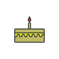 birthday cake icon. sign for mobile concept and web design. Outline vector icon. Symbol, logo illustration. Vector graphics