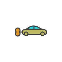 clockwork car icon. sign for mobile concept and web design. Outline vector icon. Symbol, logo illustration. Vector graphics