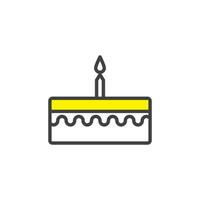 birthday cake icon. sign for mobile concept and web design. Outline vector icon. Symbol, logo illustration. Vector graphics