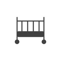 crib icon. sign for mobile concept and web design. Outline vector icon. Symbol, logo illustration. Vector graphics