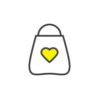 gift bag icon. sign for mobile concept and web design. Outline vector icon. Symbol, logo illustration. Vector graphics
