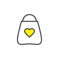 gift bag icon. sign for mobile concept and web design. Outline vector icon. Symbol, logo illustration. Vector graphics