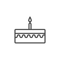 birthday cake icon. sign for mobile concept and web design. Outline vector icon. Symbol, logo illustration. Vector graphics