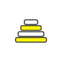 toy pyramid icon. sign for mobile concept and web design. Outline vector icon. Symbol, logo illustration. Vector graphics