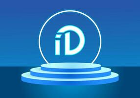Letter ID blue logo sign. Vector logo design for business.