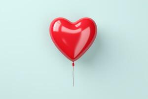 AI generated red Heart Balloon photo