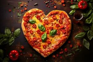 AI generated Pizza Heart 2 photo