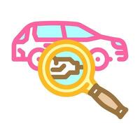 machine search magnifying glass color icon vector illustration