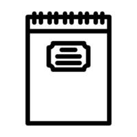 spiral notepad list line icon vector illustration