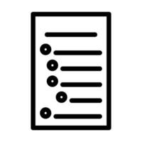 bullet points list line icon vector illustration