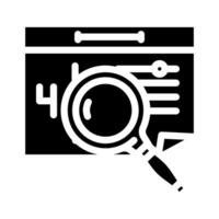 calendar search magnifying glass glyph icon vector illustration