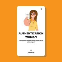 female authentication woman vector