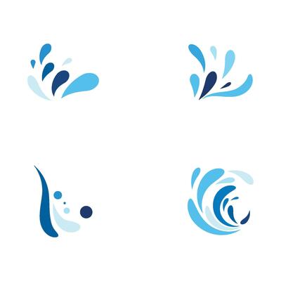 Water wave icon vector