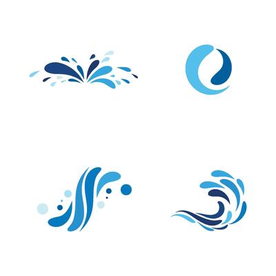 Water wave icon vector