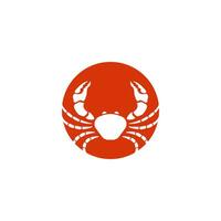 Crab vector icon illustration