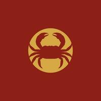 Crab vector icon illustration