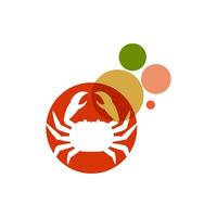 Crab vector icon illustration