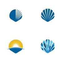 Shell vector icon illustration