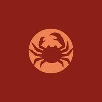 Crab vector icon illustration