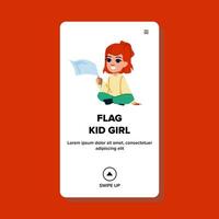 day flag kid girl vector