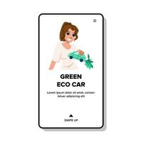 energy green eco car vector