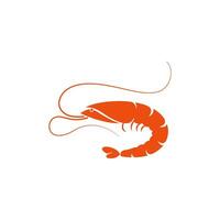 Shrimp vector icon illustration