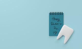 notebook tooth blue colour teeth copy space background wallpaper symbol sign icon happy dentist's day love heart shape dental health care treatment hospital clinic clean whitening doctor nurse staff photo