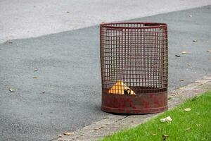 trash can on the street photo